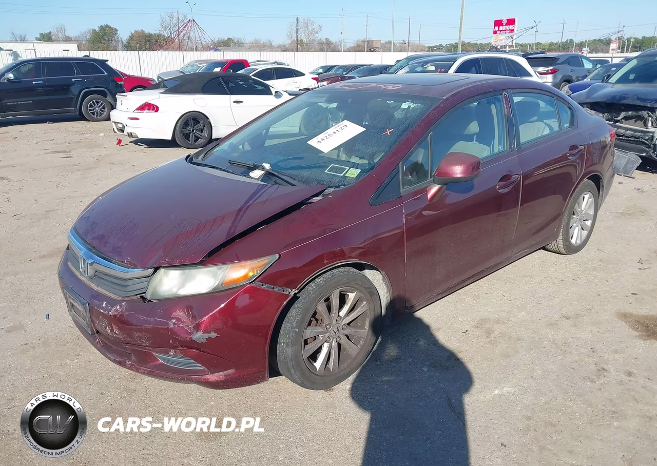 2012 Honda Civic Ex VIN:2HGFB2F85CH536182 - 2