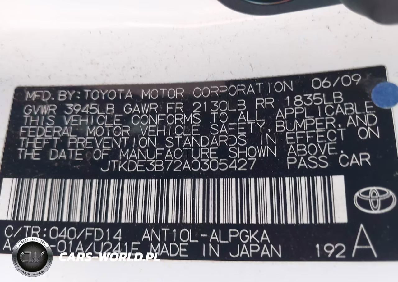2010 Scion Tc VIN:JTKDE3B72A0305427 - 9