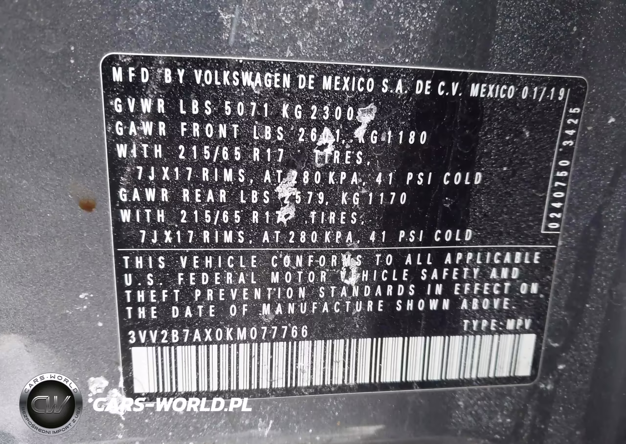 2019 Volkswagen Tiguan 2.0T Se-2.0T Sel-2.0T Sel R-Line-2.0T Sel R-Line Black VIN:3VV2B7AX0KM077766 - 9
