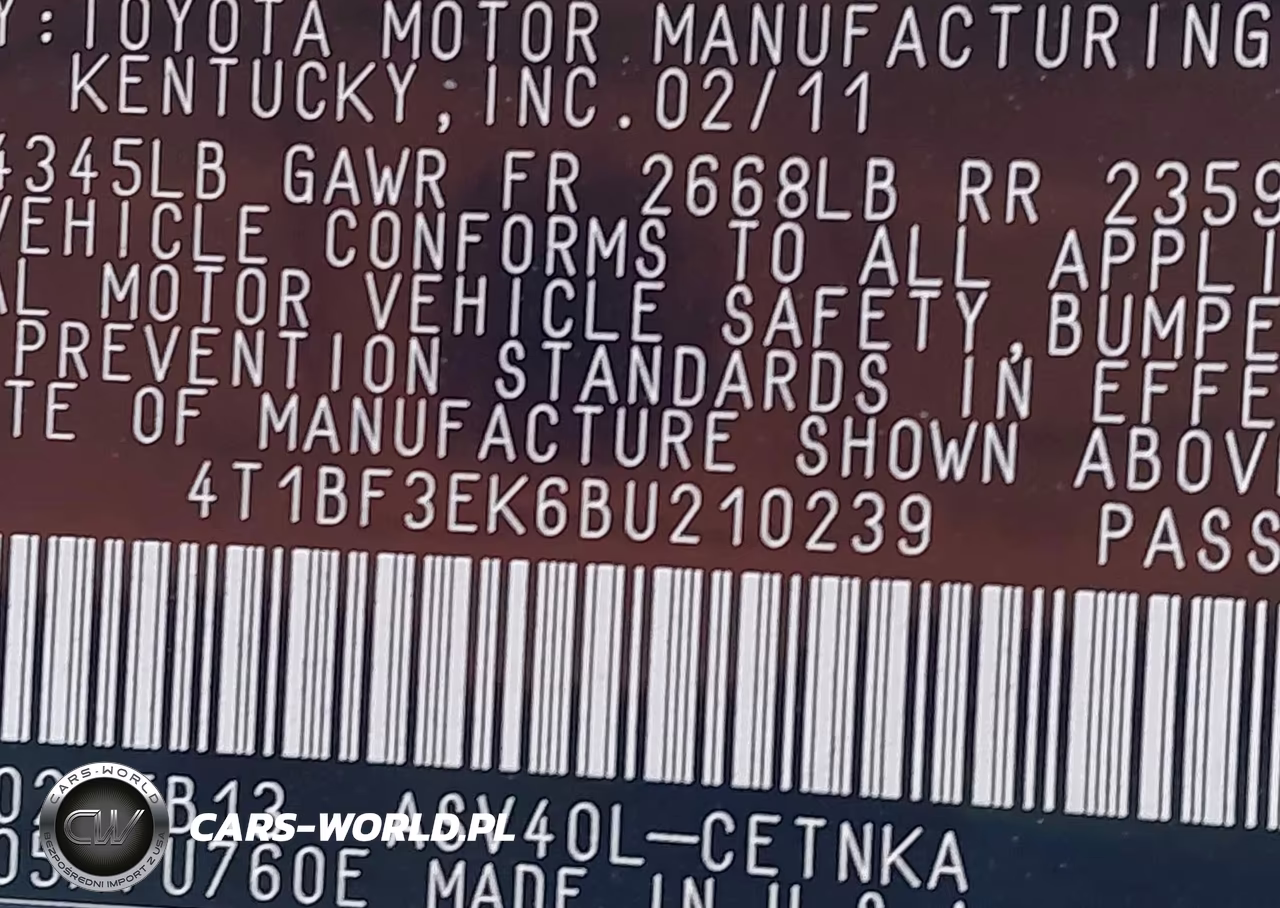 2011 Toyota Camry Le VIN:4T1BF3EK6BU210239 - 9