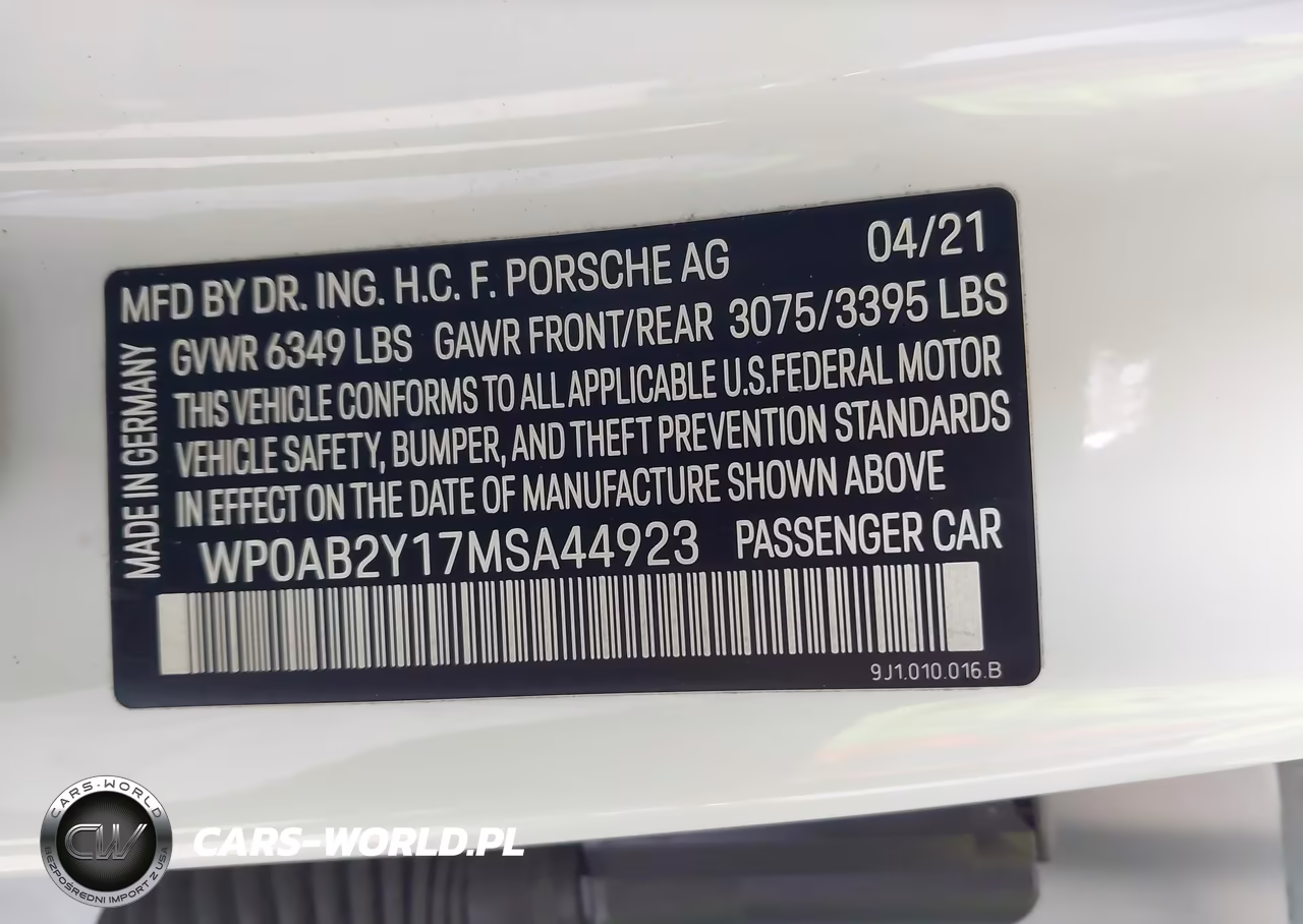 2021 Porsche Taycan 4S VIN:WP0AB2Y17MSA44923 - 9