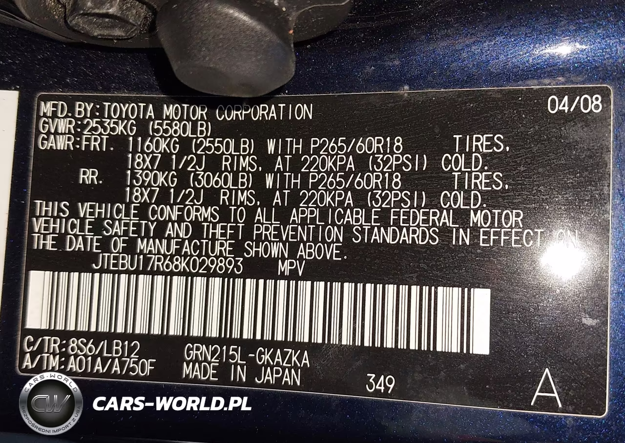 2008 Toyota 4Runner Limited V6 VIN:JTEBU17R68K029893 - 9