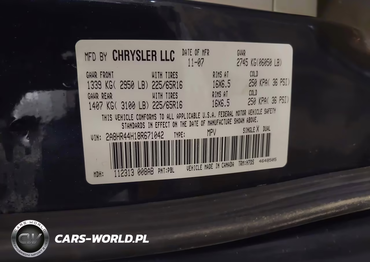 2008 Chrysler Town & Country Lx VIN:2A8HR44H18R671042 - 9
