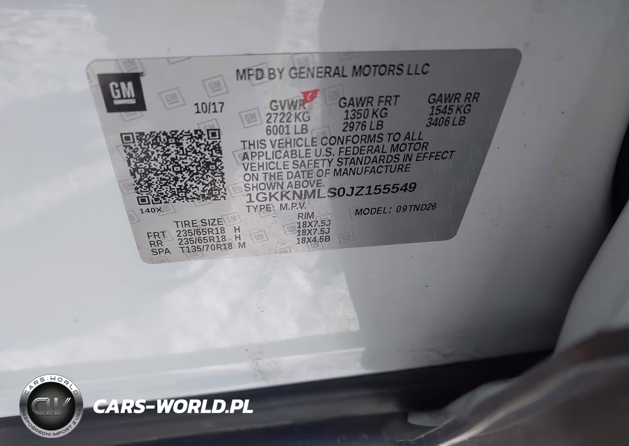 2018 GMC Acadia Slt-1 VIN:1GKKNMLS0JZ155549 - 9