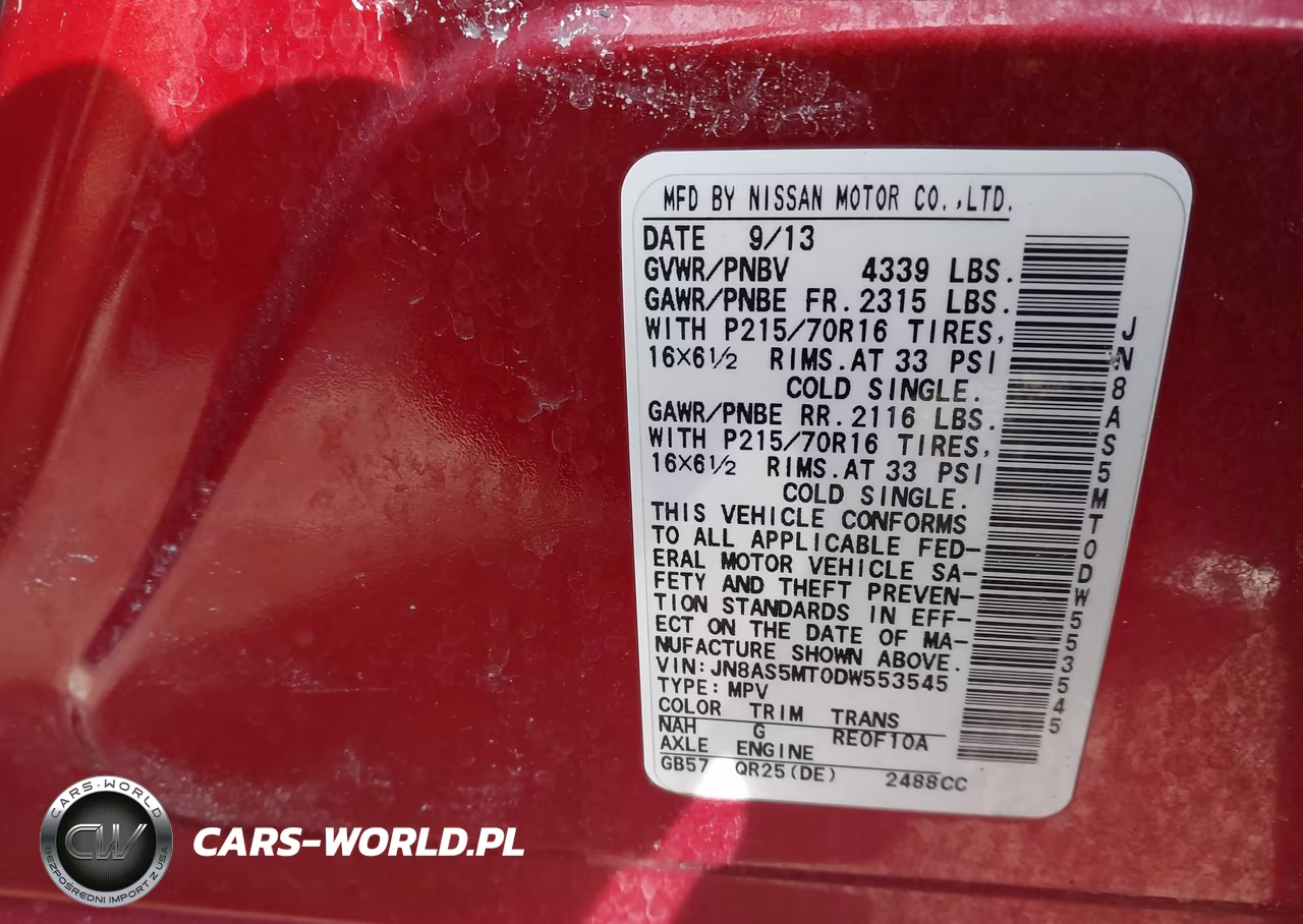 2013 Nissan Rogue S VIN:JN8AS5MT0DW553545 - 9