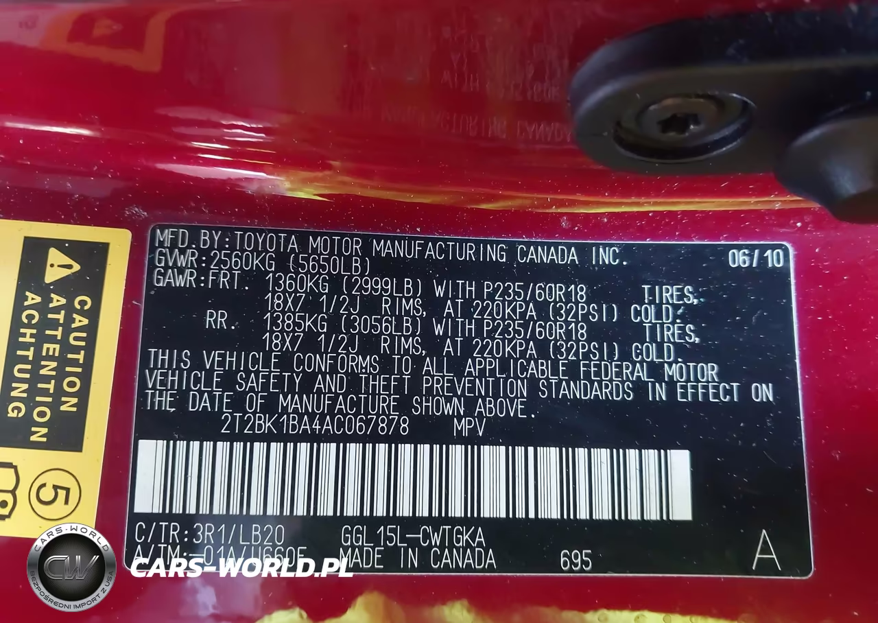 2010 Lexus Rx 350 VIN:2T2BK1BA4AC067878 - 9