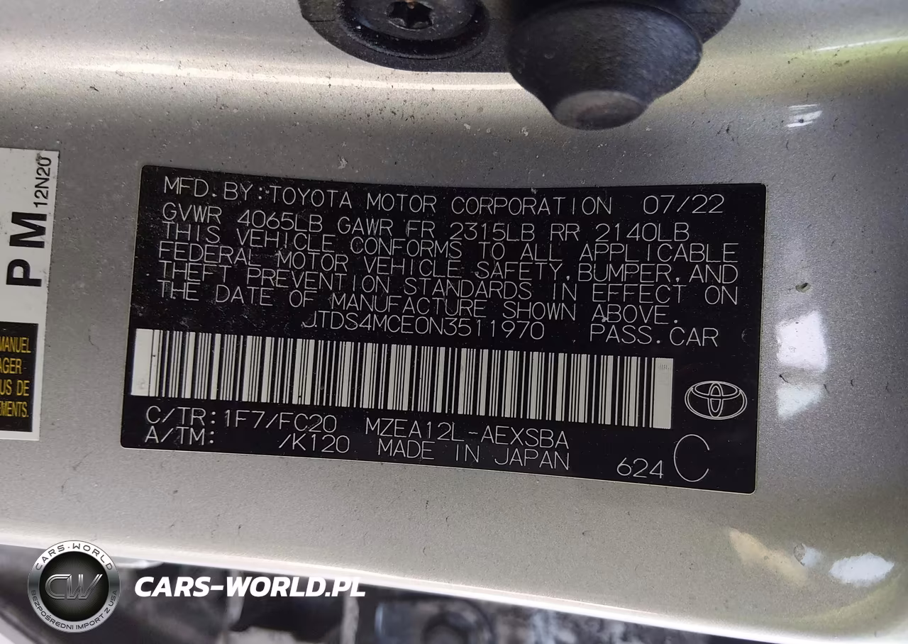 2022 Toyota Corolla Se VIN:JTDS4MCE0N3511970 - 9
