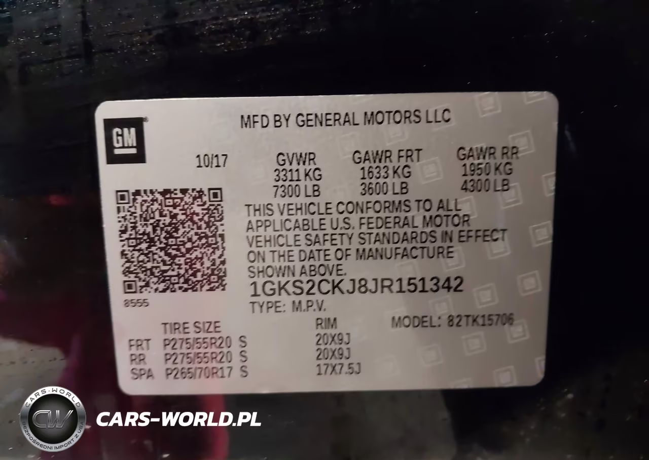 2018 GMC Yukon Denali VIN:1GKS2CKJ8JR151342 - 9