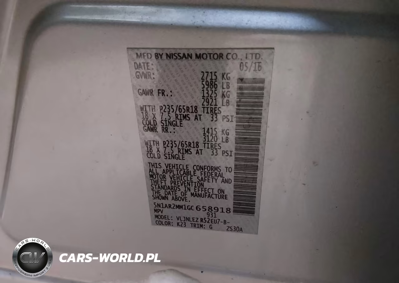 2016 Nissan Pathfinder Sv VIN:5N1AR2MM1GC658918 - 9