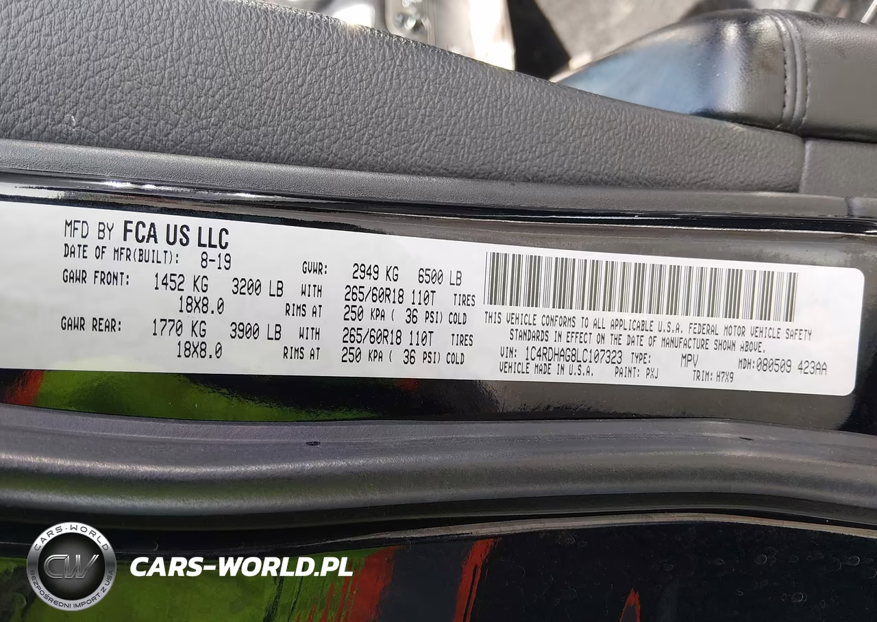 2020 Dodge Durango Sxt Rwd VIN:1C4RDHAG8LC107323 - 9