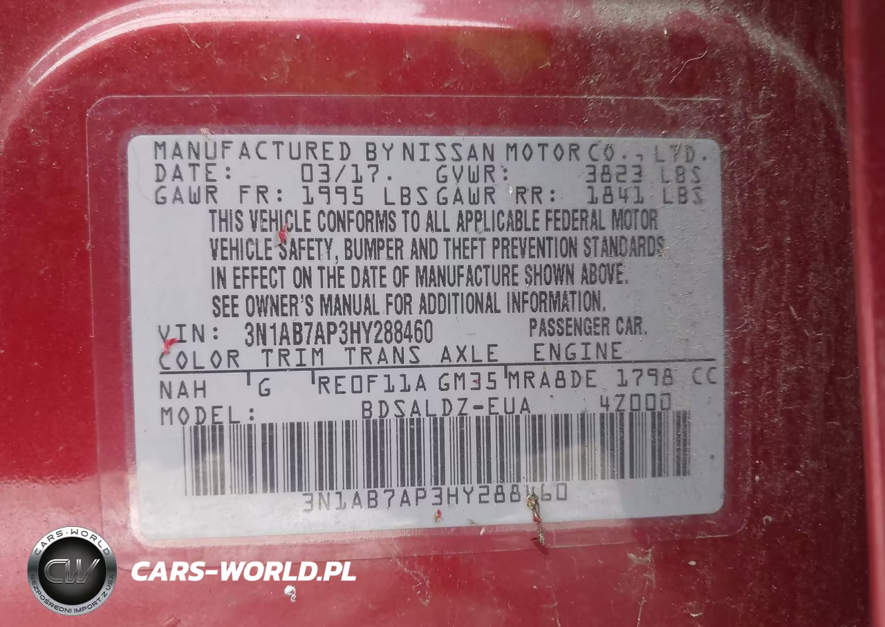 2017 Nissan Sentra Sv VIN:3N1AB7AP3HY288460 - 9