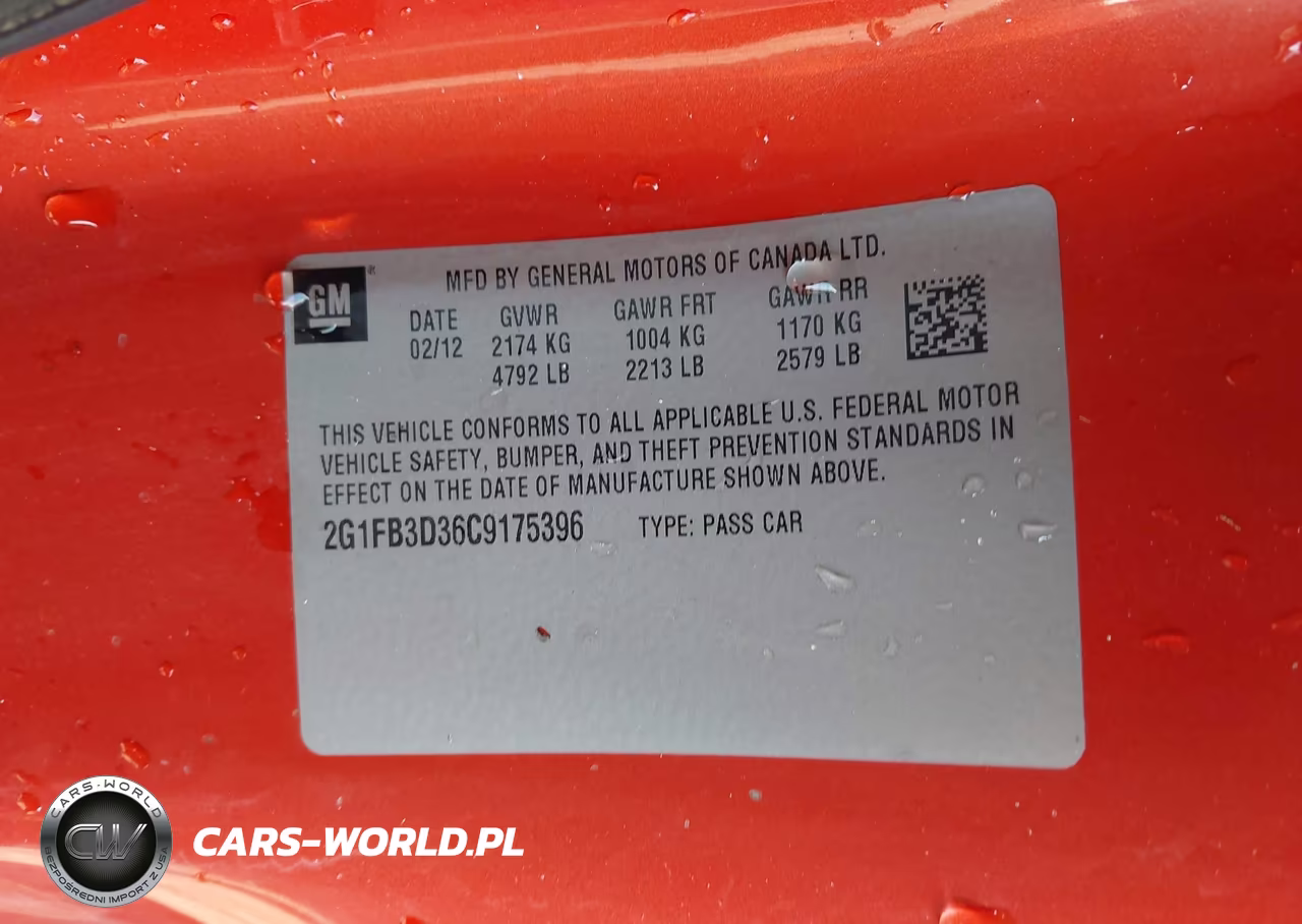 2012 Chevrolet Camaro 1Lt VIN:2G1FB3D36C9175396 - 9