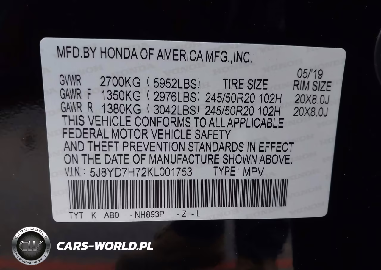 2019 Acura Mdx Sport Hybrid W-Advance Pkg VIN:5J8YD7H72KL001753 - 9