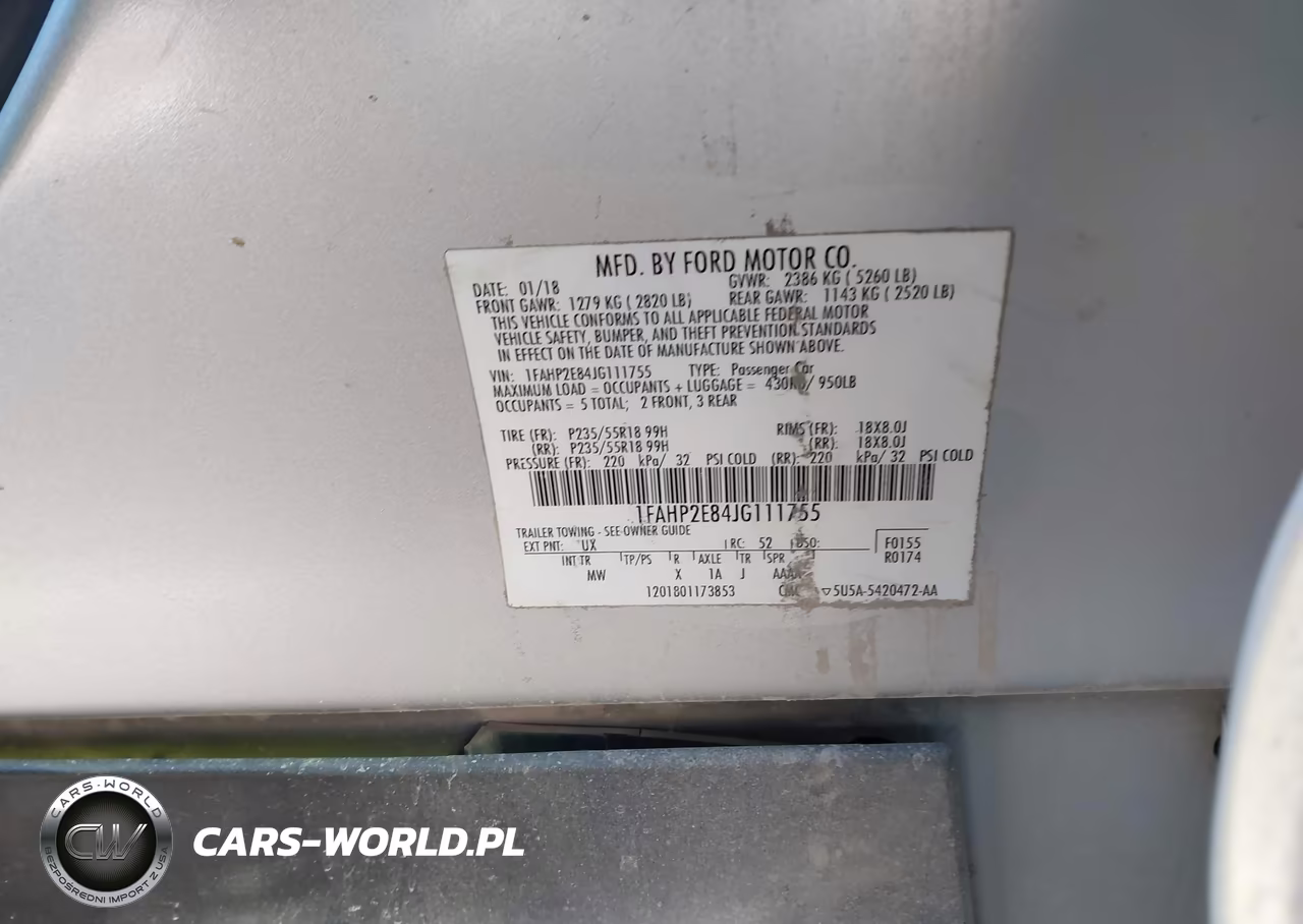 2018 Ford Taurus Sel VIN:1FAHP2E84JG111755 - 9