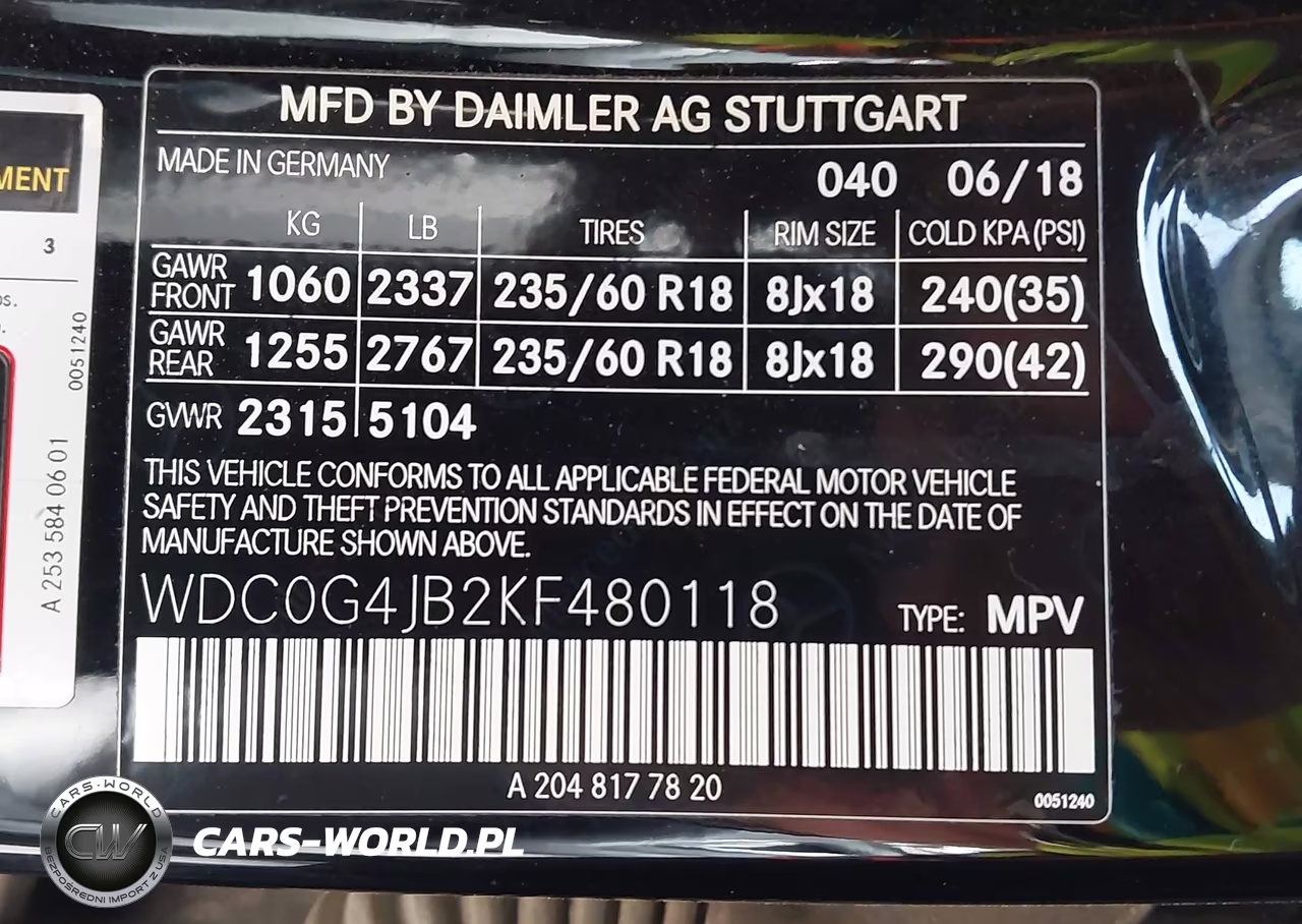 2019 Mercedes-Benz Glc 300 VIN:WDC0G4JB2KF480118 - 9