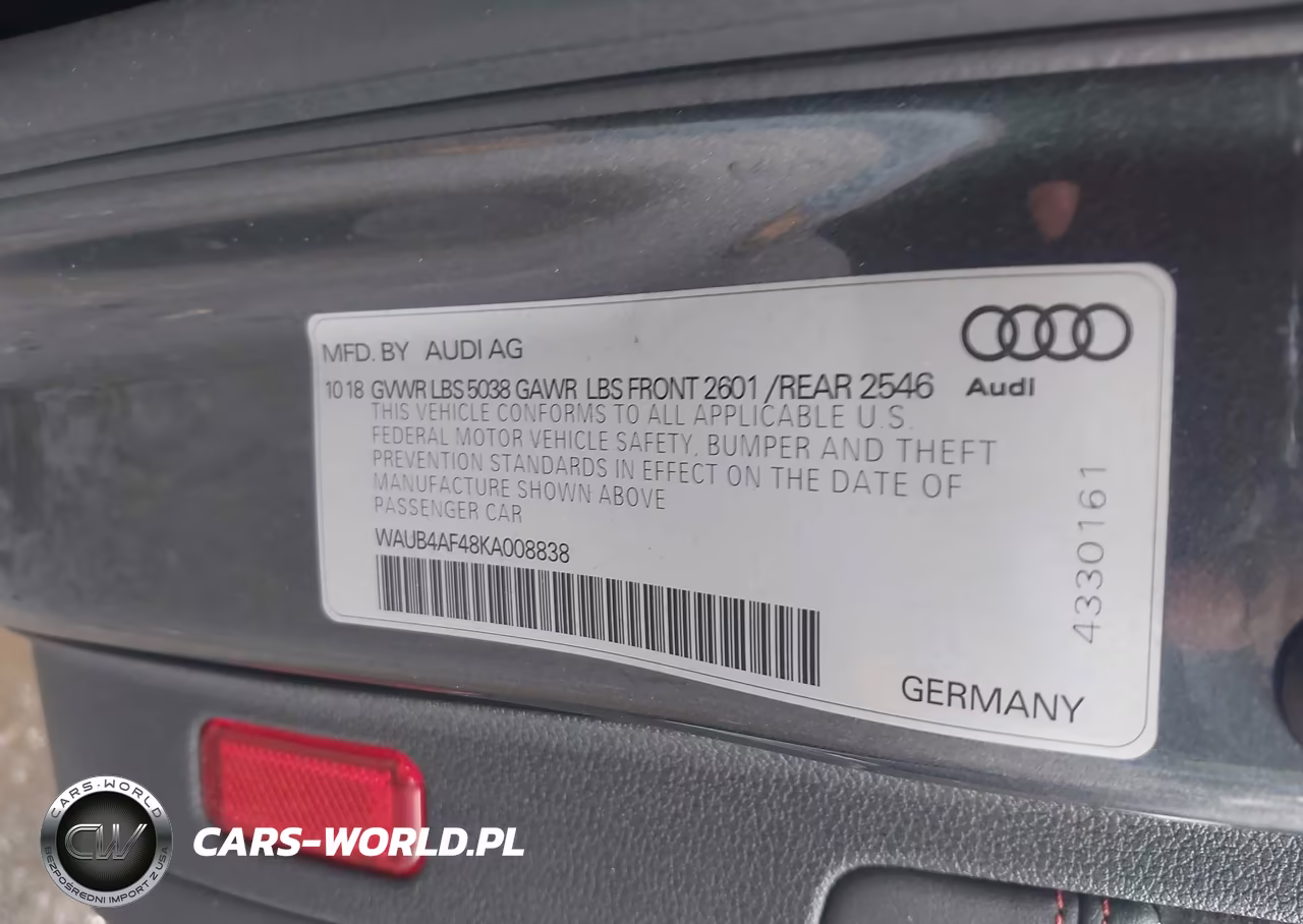 2019 Audi S4 3.0T Premium VIN:WAUB4AF48KA008838 - 9