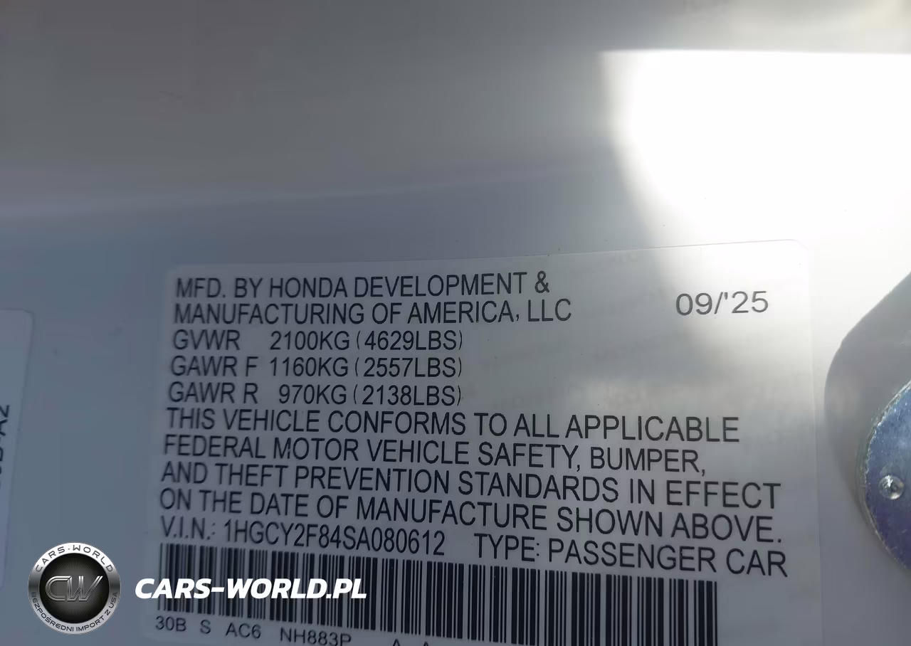 2025 Honda Accord Hybrid Touring VIN:1HGCY2F84SA080612 - 9