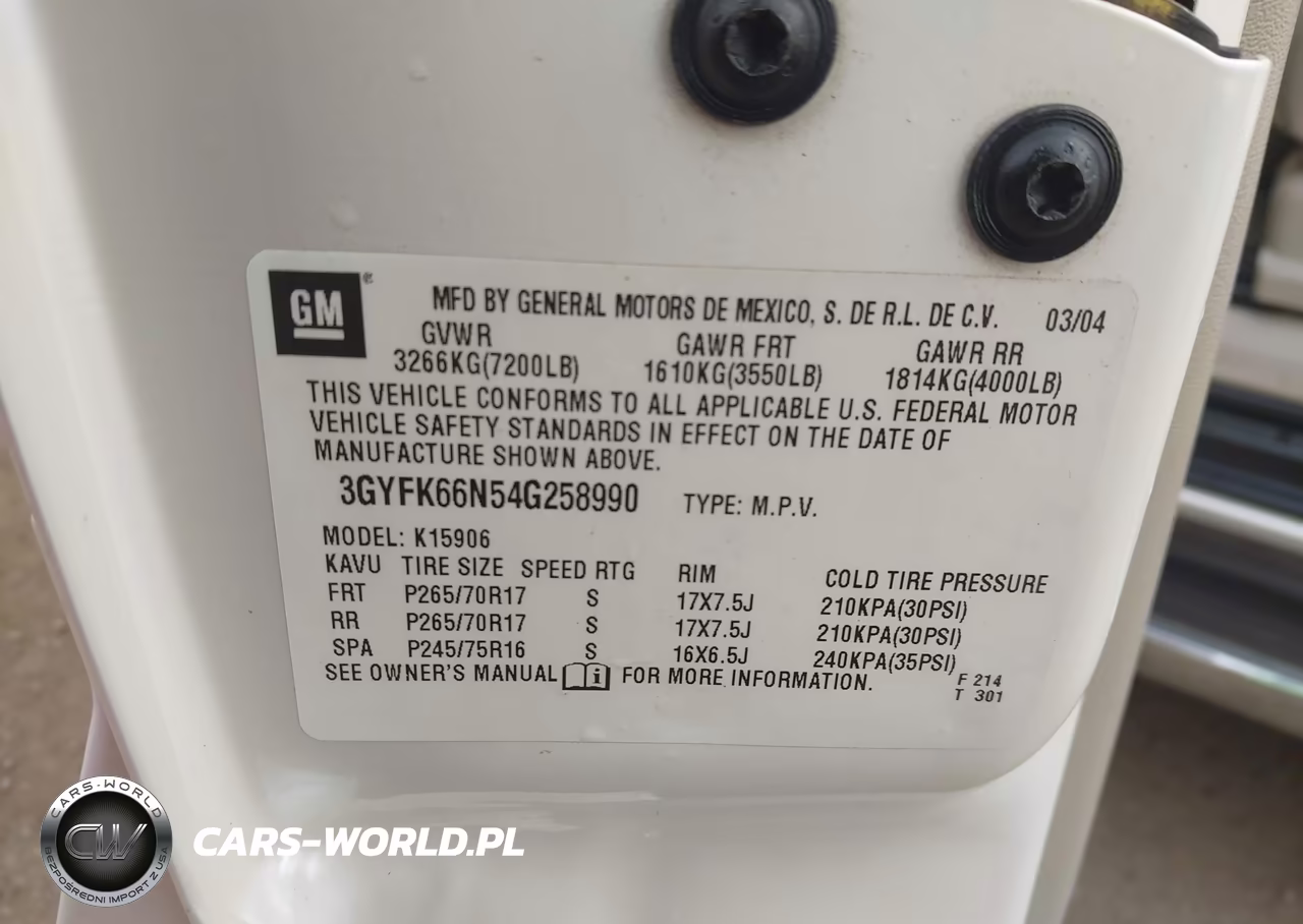 2004 Cadillac Escalade Esv Standard VIN:3GYFK66N54G258990 - 9