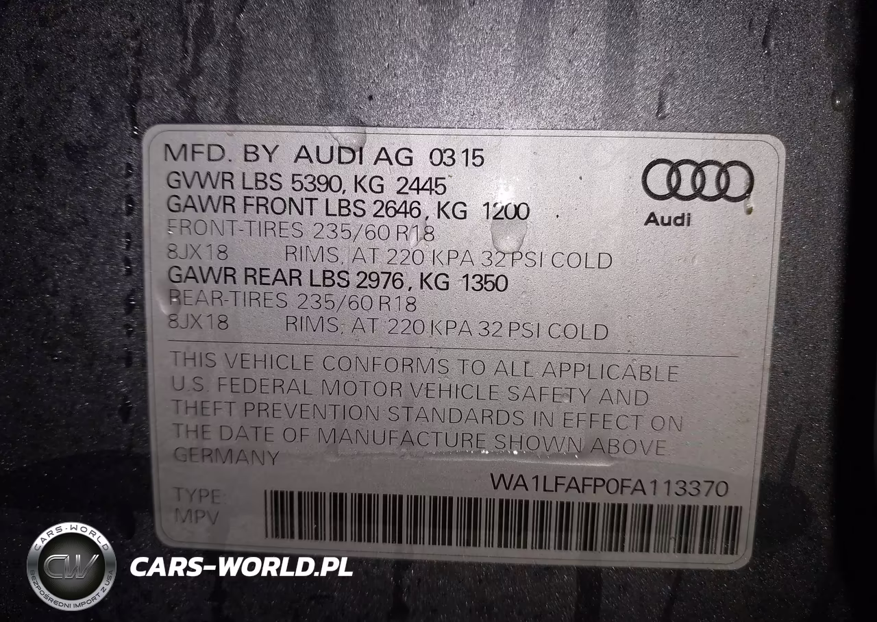 2015 Audi Q5 2.0T Premium VIN:WA1LFAFP0FA113370 - 9