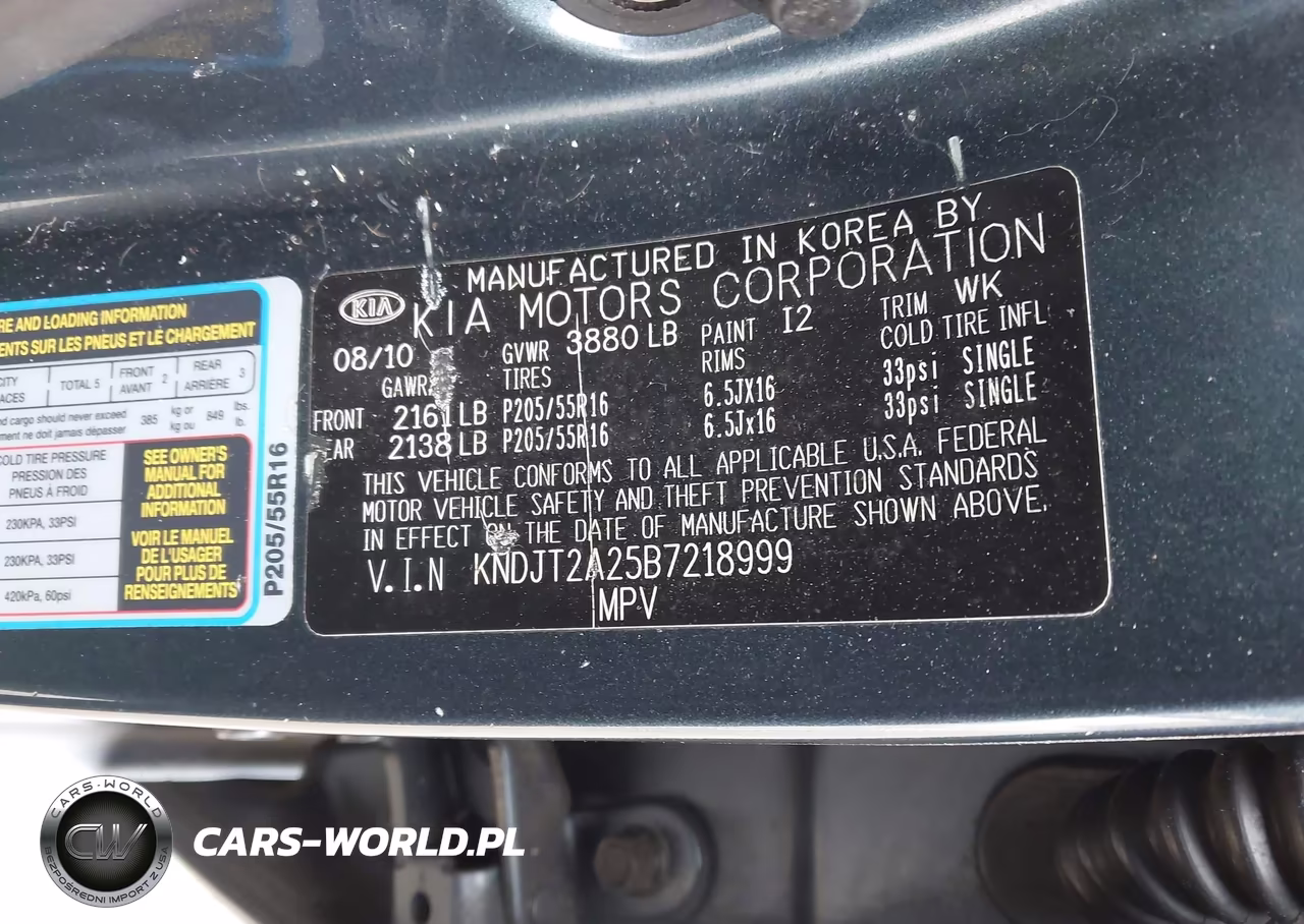 2011 Kia Soul + VIN:KNDJT2A25B7218999 - 9