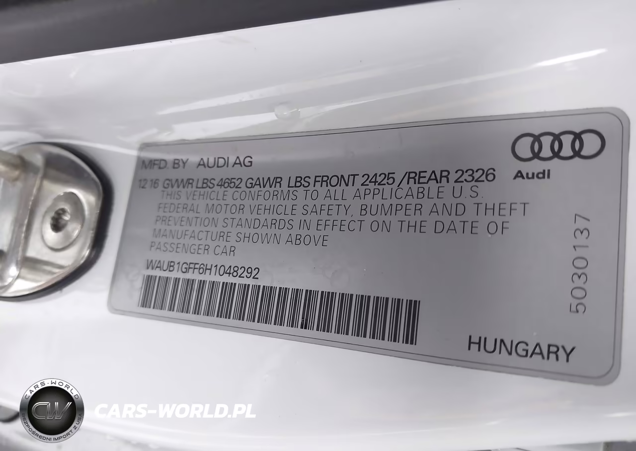 2017 Audi S3 2.0T Premium Plus VIN:WAUB1GFF6H1048292 - 9