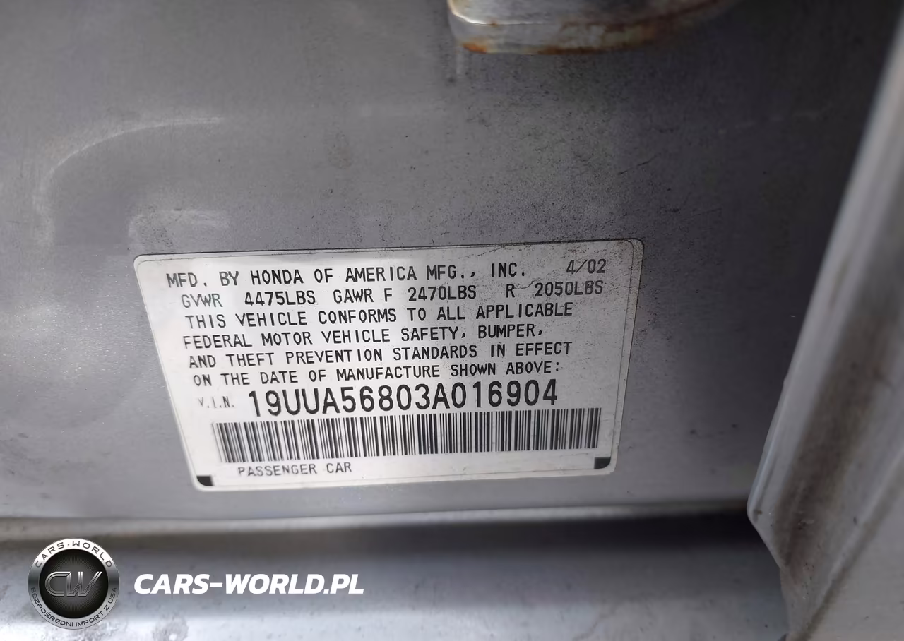 2003 Acura Tl 3.2 Type S VIN:19UUA56803A016904 - 9