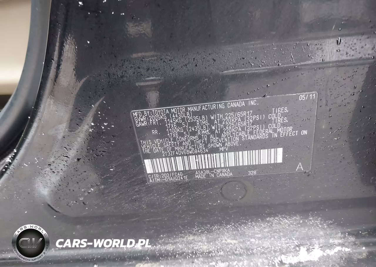 2011 Toyota Rav4 VIN:2T3ZF4DV6BW084634 - 9