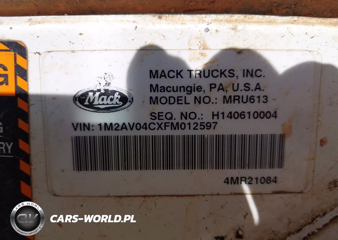 2015 Mack 600 Mru600 VIN:1M2AV04CXFM012597 - 8