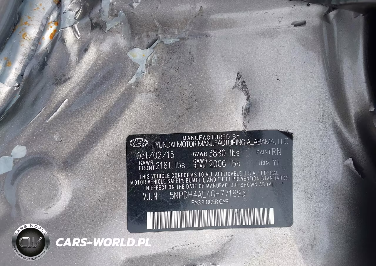 2016 Hyundai Elantra Se VIN:5NPDH4AE4GH771893 - 9