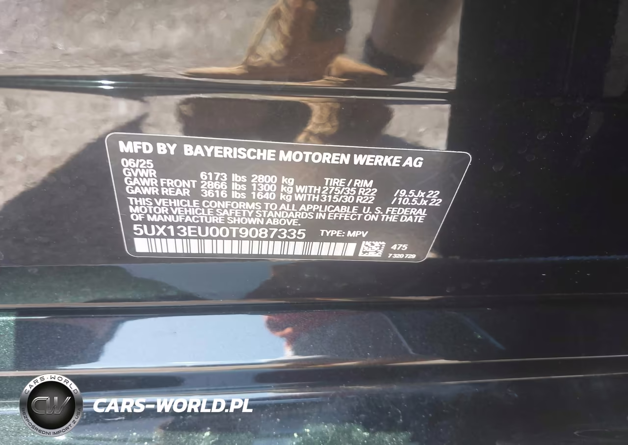 2026 BMW X5 Sdrive40I VIN:5UX13EU00T9087335 - 9