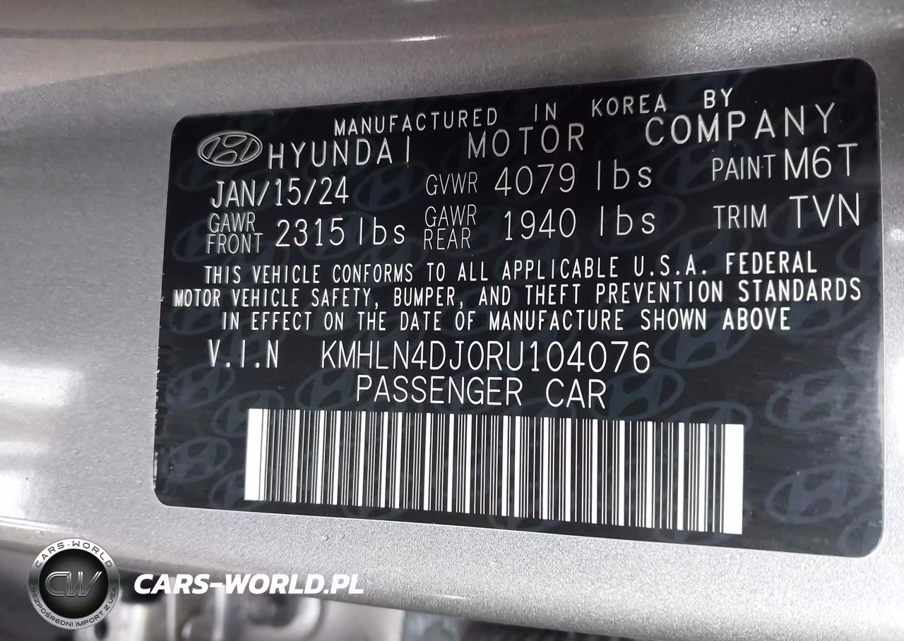 2024 Hyundai Elantra Hybrid Limited VIN:KMHLN4DJ0RU104076 - 9