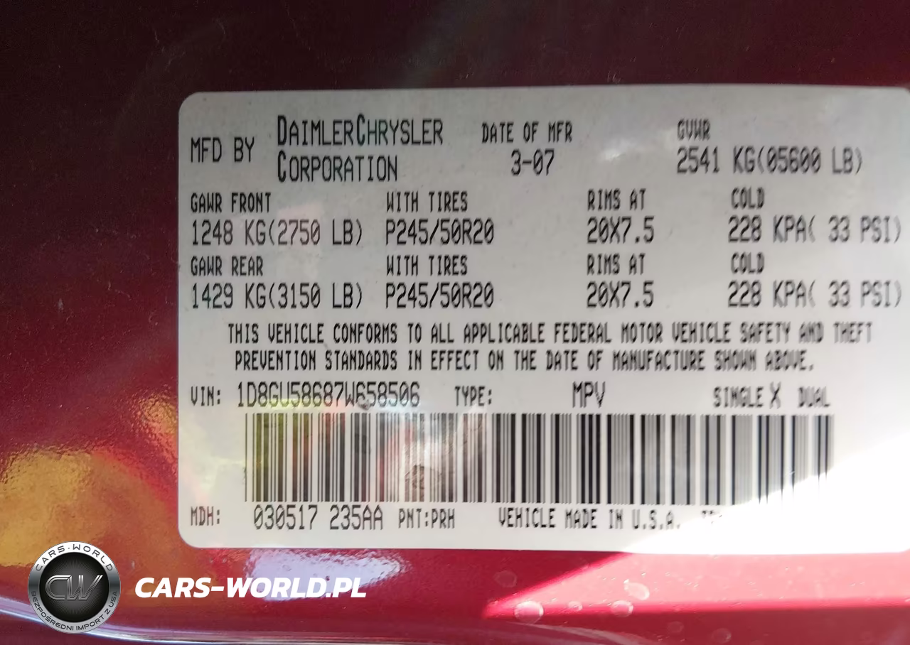 2007 Dodge Nitro Slt-Rt VIN:1D8GU58687W658506 - 9