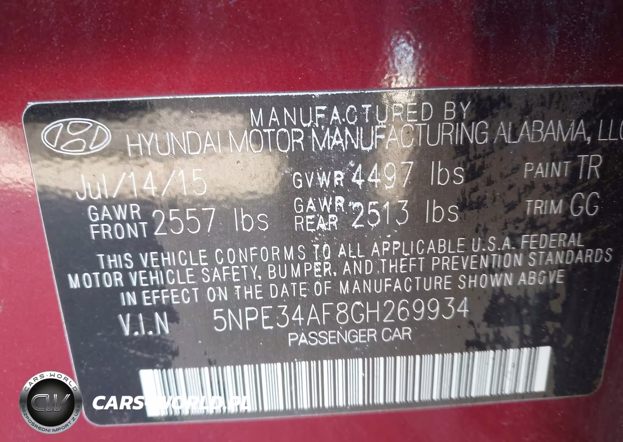 2016 Hyundai Sonata Sport VIN:5NPE34AF8GH269934 - 9