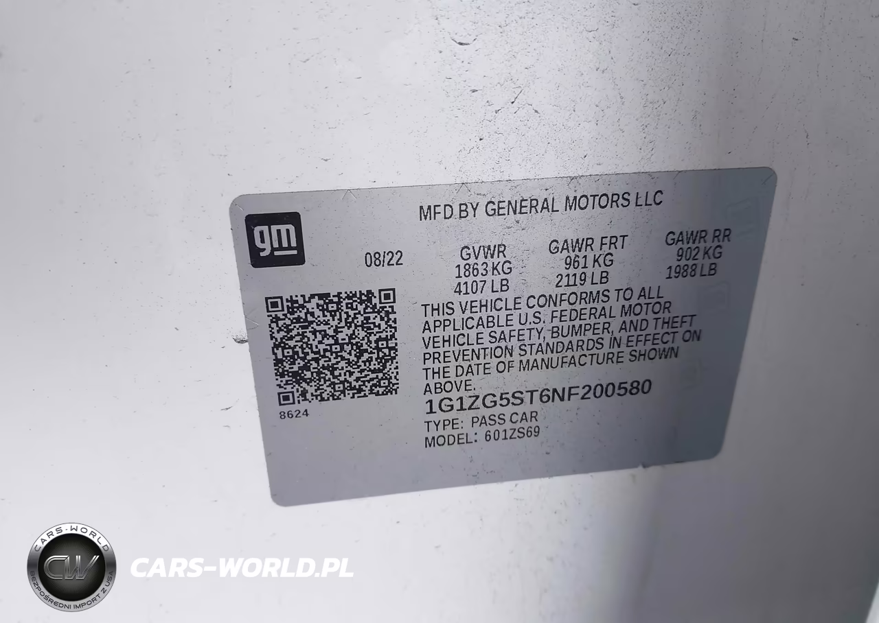 2022 Chevrolet Malibu Fwd Rs VIN:1G1ZG5ST6NF200580 - 9