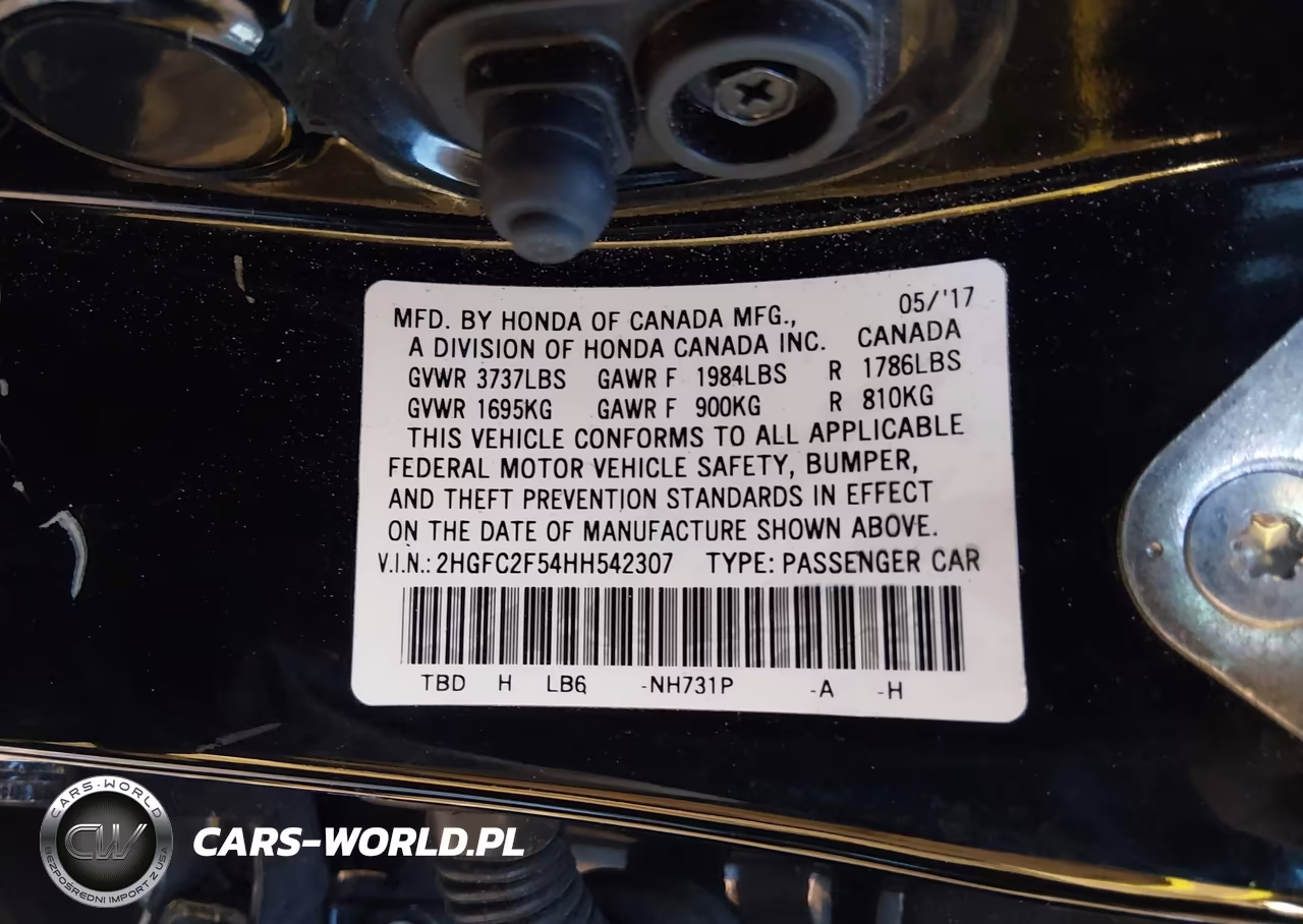 2017 Honda Civic Lx VIN:2HGFC2F54HH542307 - 9