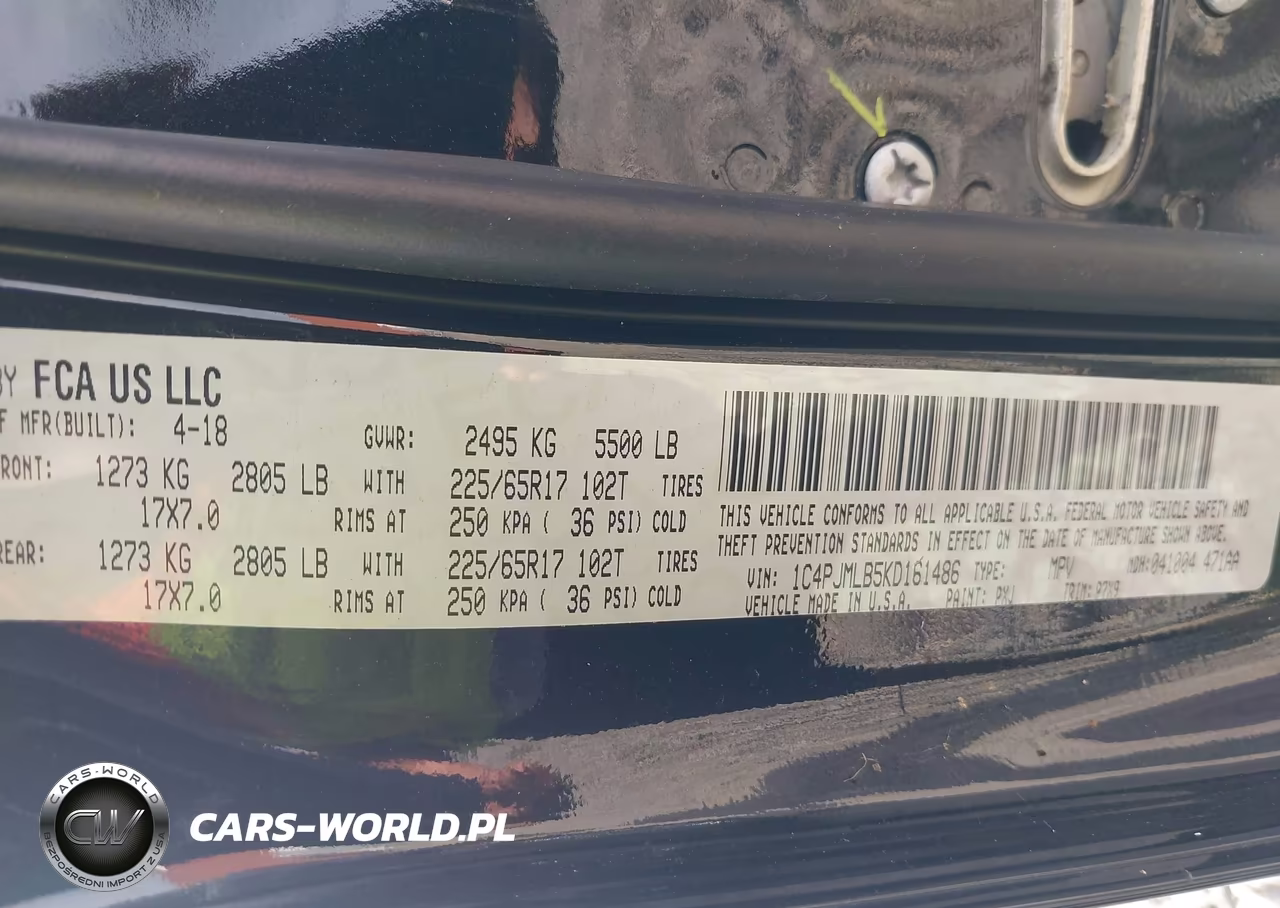 2019 Jeep Cherokee Latitude Plus 4X4 VIN:1C4PJMLB5KD161486 - 9
