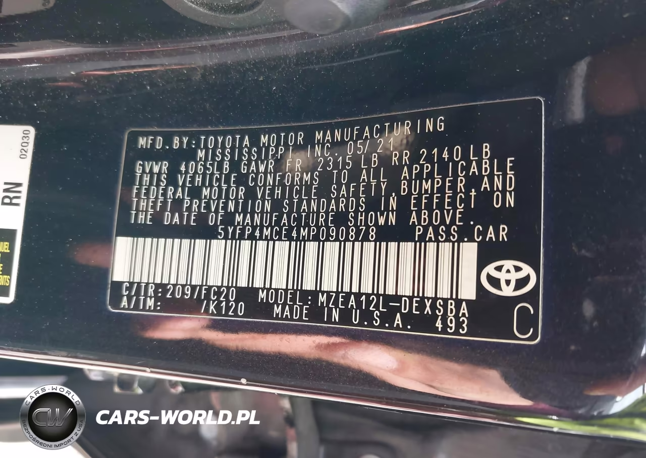 2021 Toyota Corolla Se VIN:5YFP4MCE4MP090878 - 9