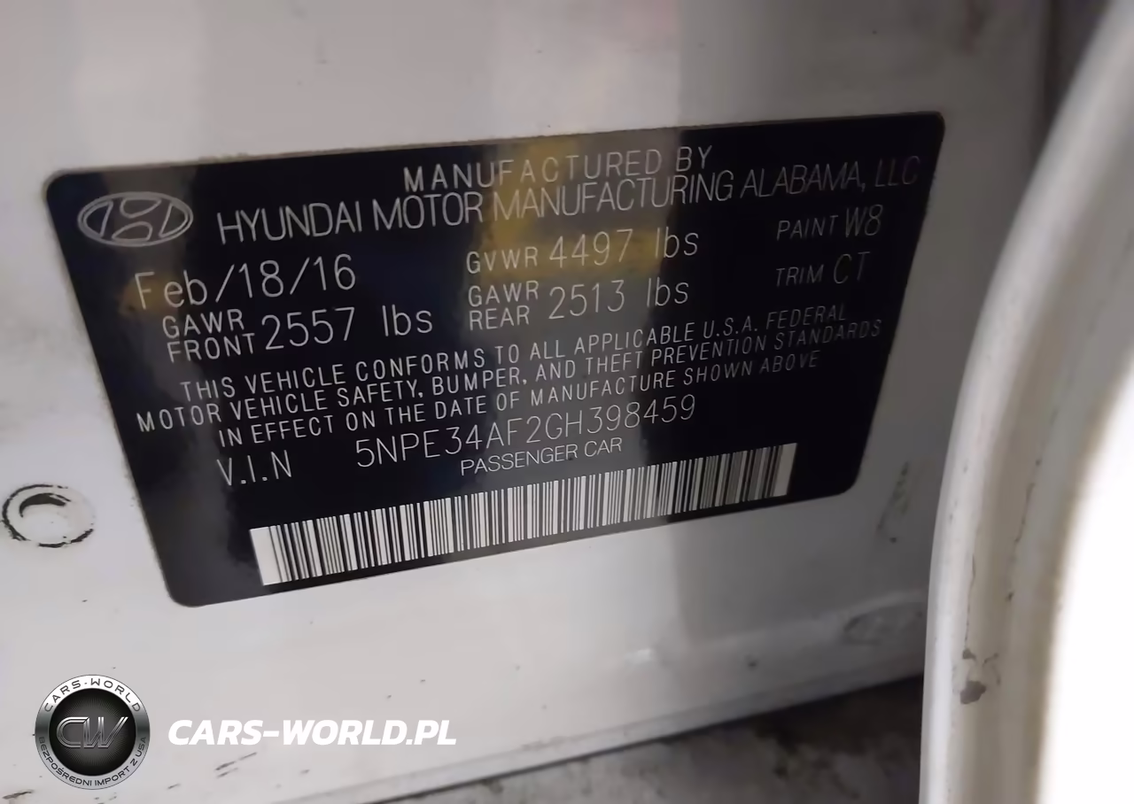 2016 Hyundai Sonata Sport VIN:5NPE34AF2GH398459 - 9