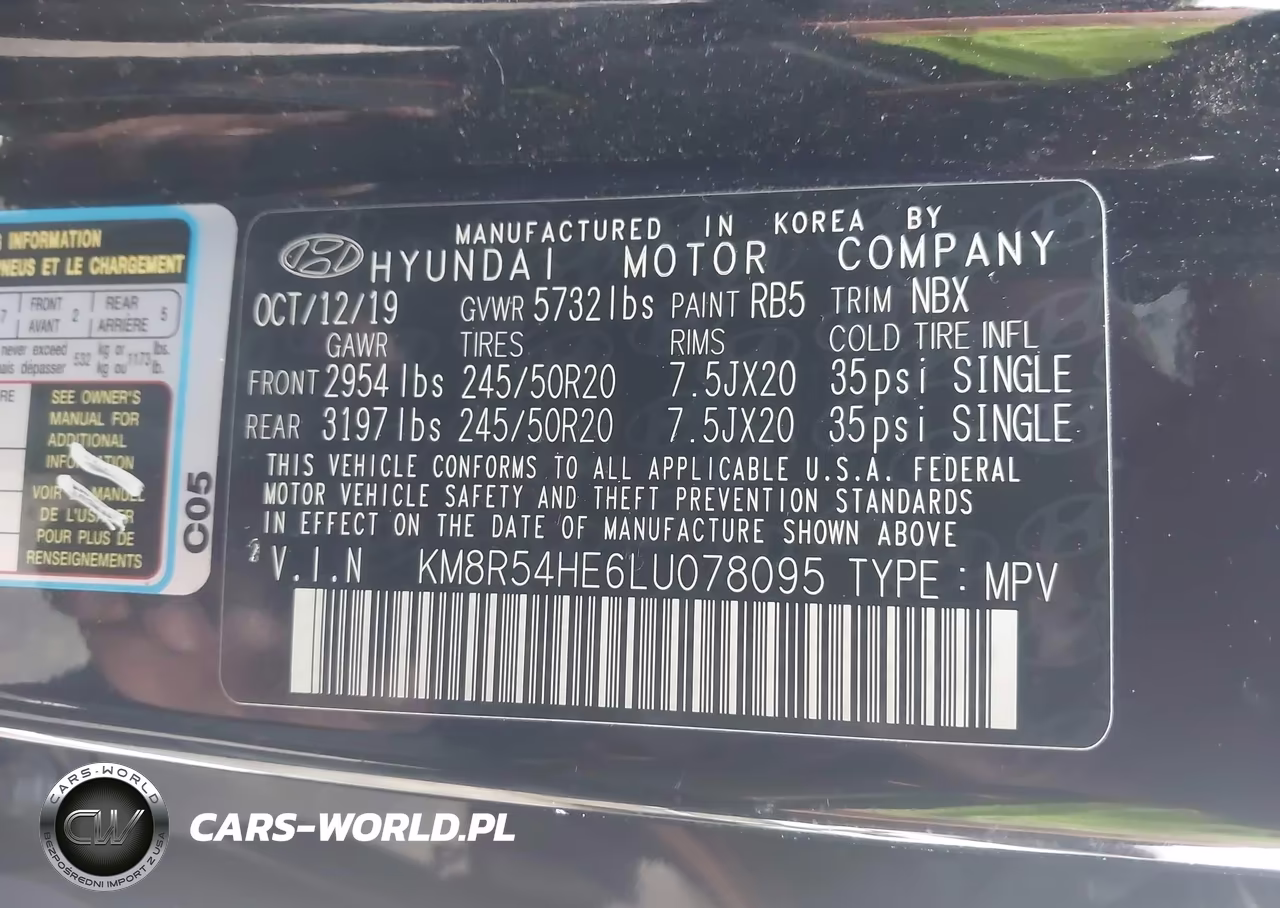 2020 Hyundai Palisade Limited VIN:KM8R54HE6LU078095 - 9