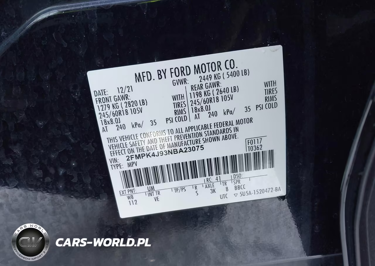 2022 Ford Edge Sel VIN:2FMPK4J93NBA23075 - 9