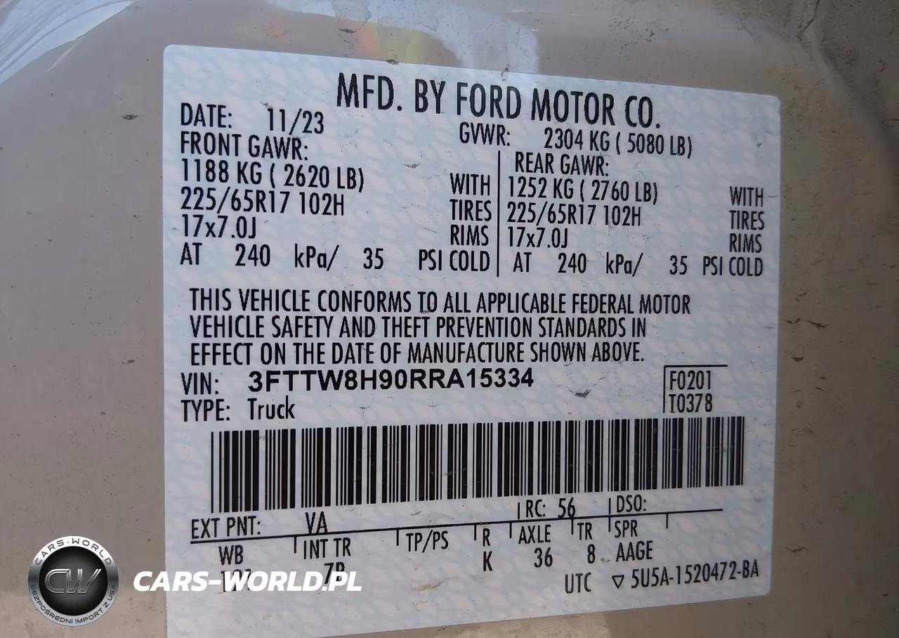 2024 Ford Maverick Xlt VIN:3FTTW8H90RRA15334 - 9