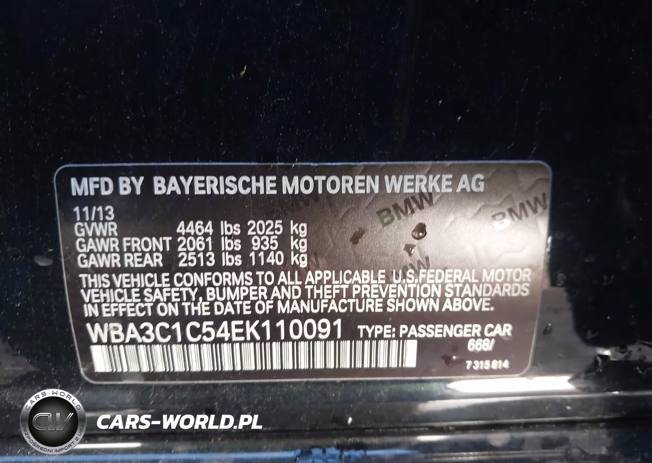 2014 BMW 328I VIN:WBA3C1C54EK110091 - 9