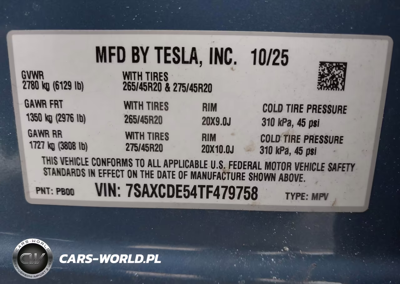 2026 Tesla Model X All-Wheel Drive VIN:7SAXCDE54TF479758 - 9