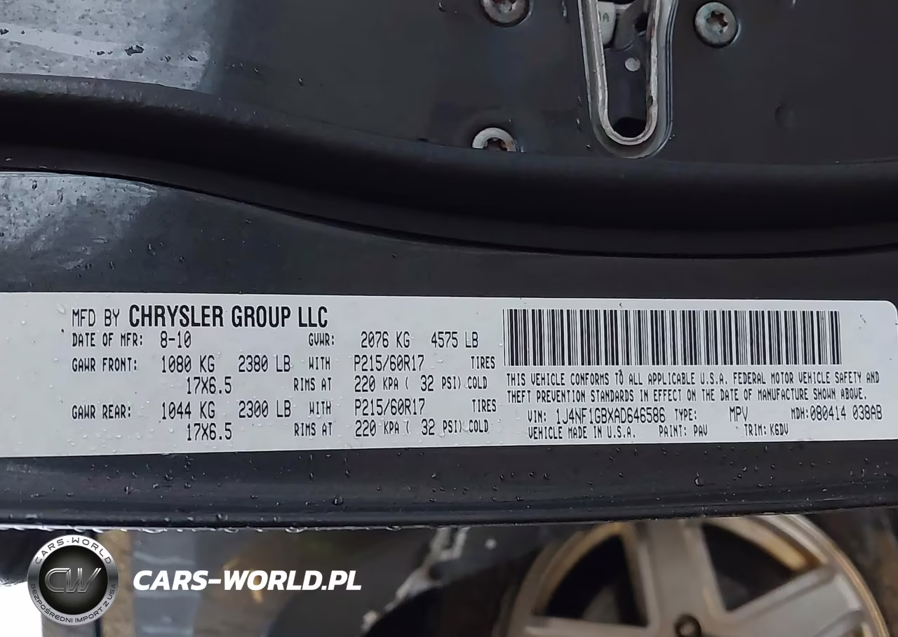 2010 Jeep Patriot Sport VIN:1J4NF1GBXAD646586 - 9