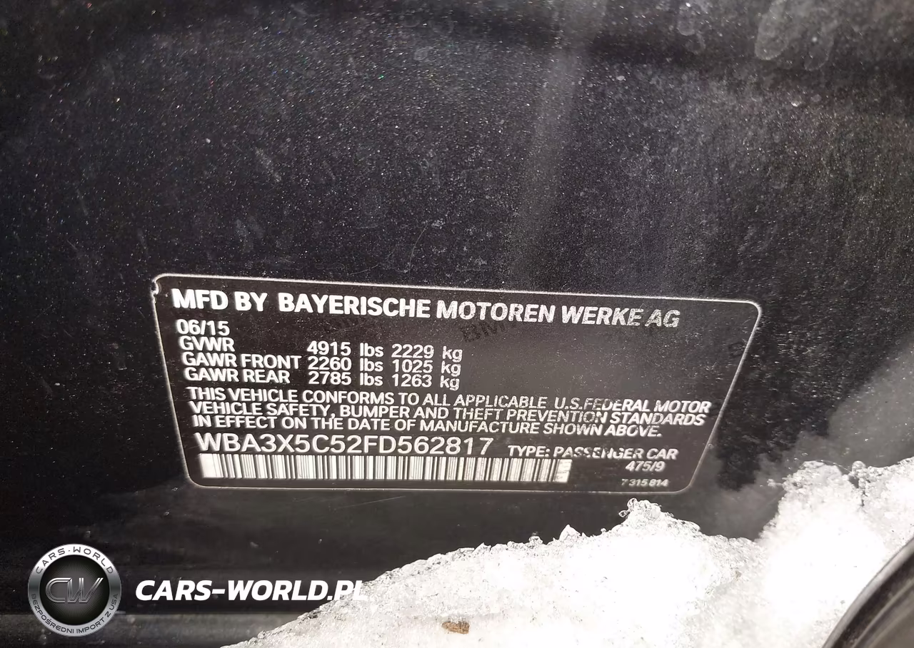 2015 BMW 328I Gran Turismo xDrive VIN:WBA3X5C52FD562817 - 9