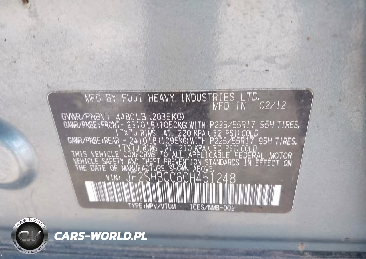 2012 Subaru Forester 2.5X Premium VIN:JF2SHBCC6CH451248 - 9