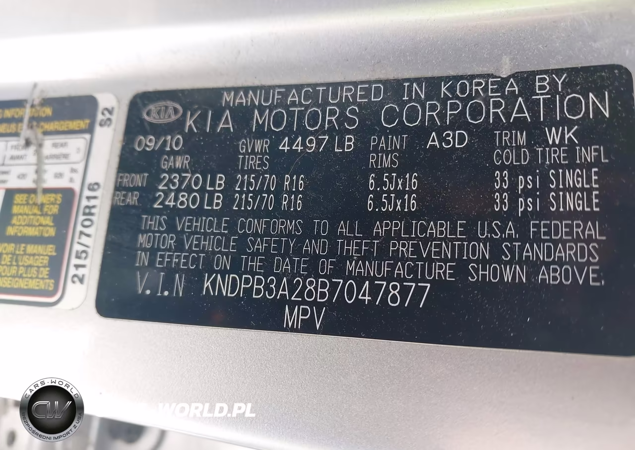 2011 Kia Sportage Lx VIN:KNDPB3A28B7047877 - 9