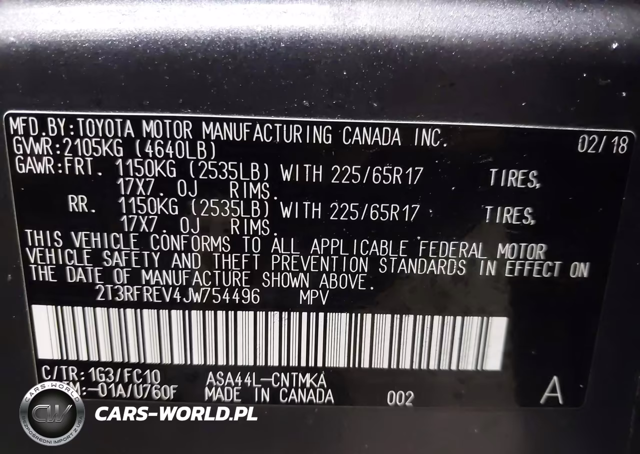 2018 Toyota Rav4 Xle VIN:2T3RFREV4JW754496 - 9