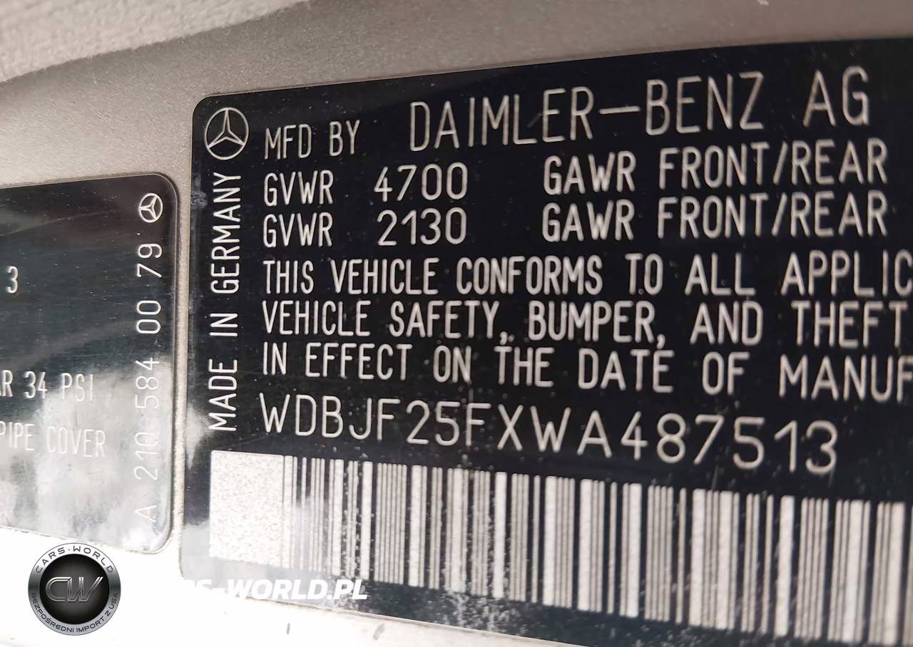 1998 Mercedes-Benz E 300 Diesel VIN:WDBJF25FXWA487513 - 9