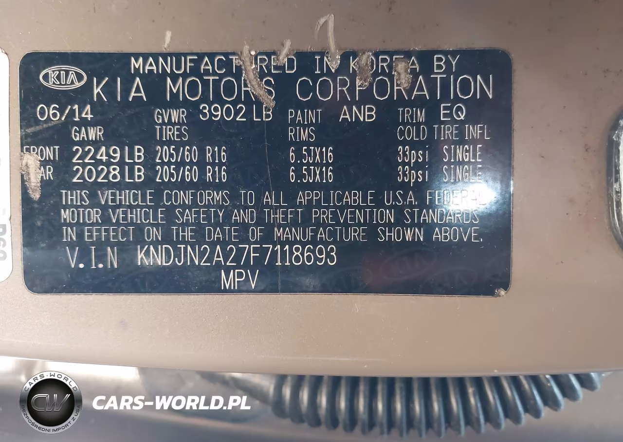 2015 Kia Soul VIN:KNDJN2A27F7118693 - 9